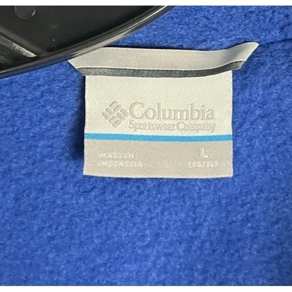 COLUMBIA Boys‎ Youth Blue Hybrid Overlay Fleece Jacket Size L (14-16)